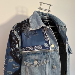 Sandro ~ Blue Detailed Jean Jacket